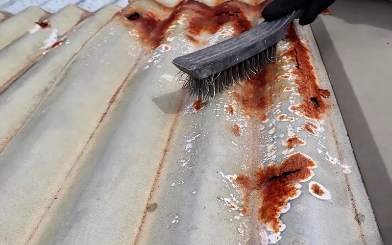 Commercial flat roof coating application