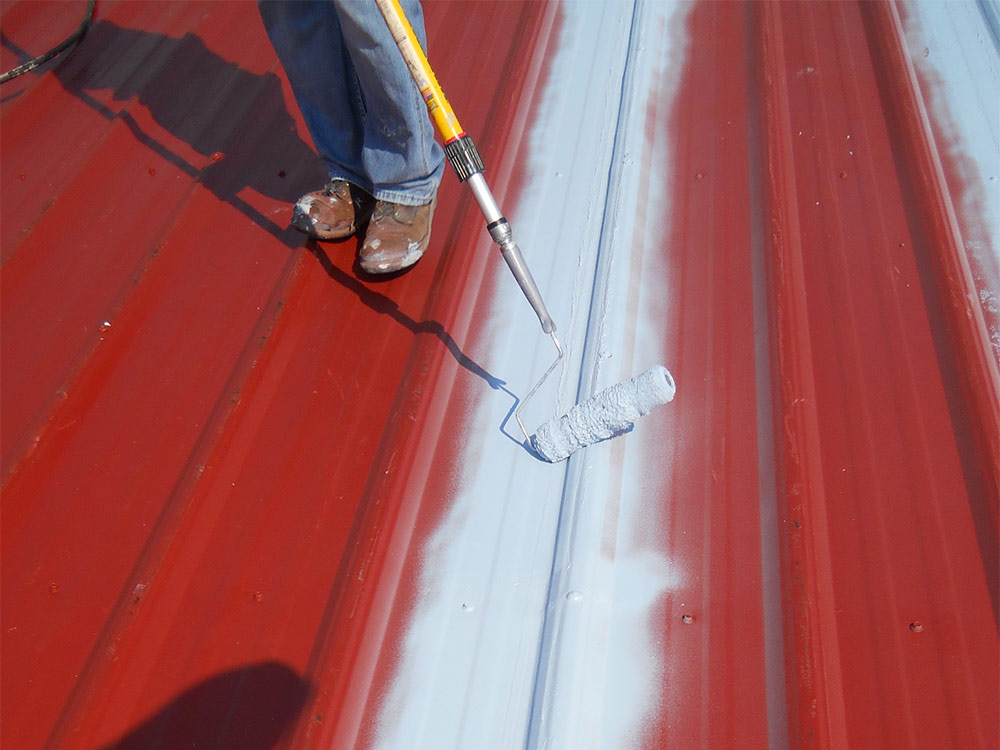 Professional metal roof spray painting and coating